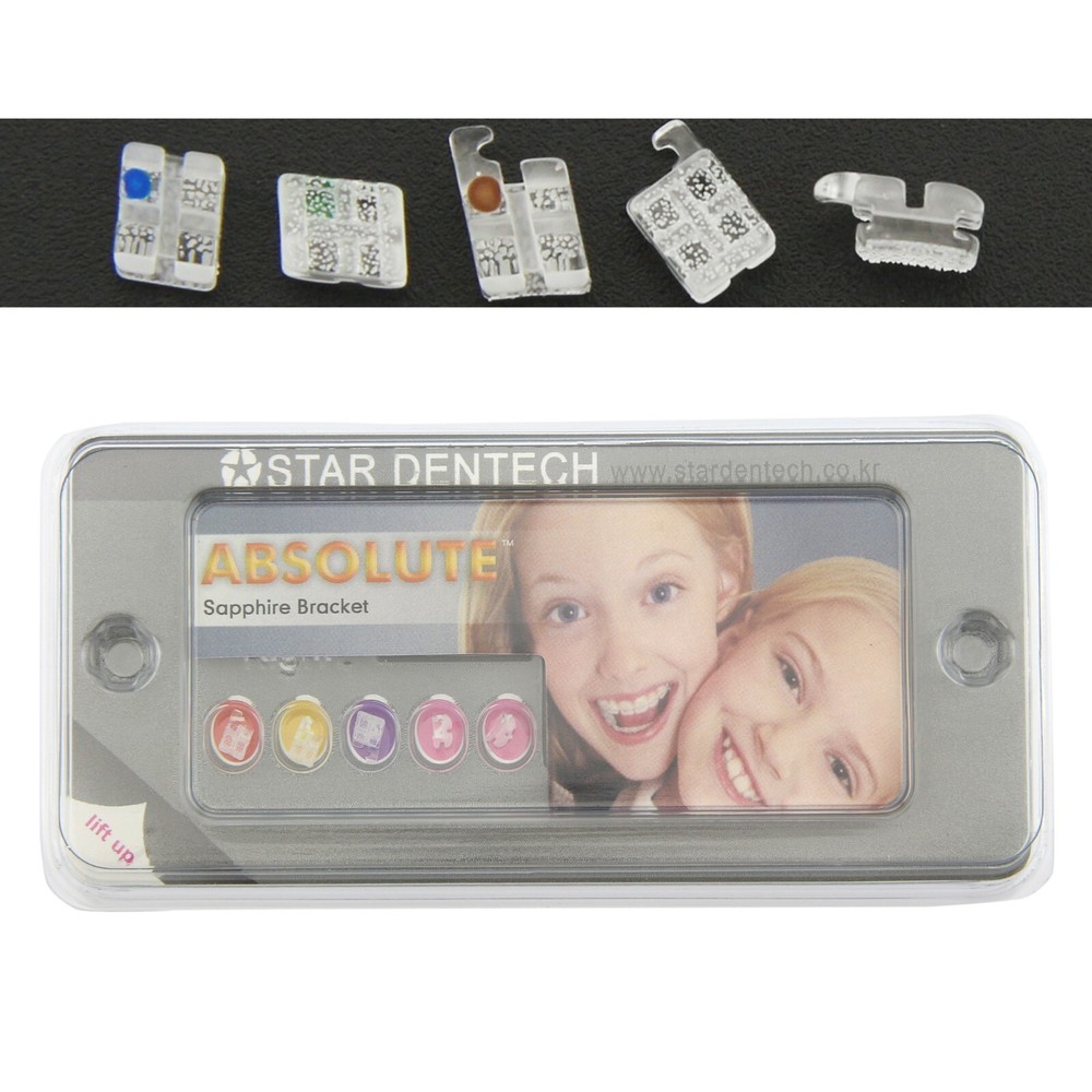 STAR ABSOLUTE Orthodontic Sapphire Brackets Monocystalline Clear Braces MBT 022