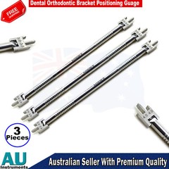 Orthodontic Dentist Bracket Ortho Placement Guages Set Of 3 Pcs New Instruments