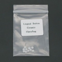 US 100Pcs Dental Orthodontic Ceramic Lingual Button Bondable Round Base Clear