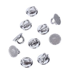 AZDENT Dental Orthodontic Round Lingual Buttons Bondable Mesh Base Rectangular