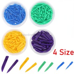 100Pc New Dental Disposable Plastic Wedges Interdental Composite Contoured 4 Siz
