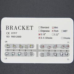 1 Pack Dental Orthodontic Metal Brackets/Braces Mini Roth 018 Slot 3 4 5 Hooks