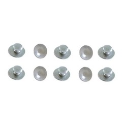 10x Dental Orthodontic Metal Lingual Buttons Bondable Round Mesh Base for Braces