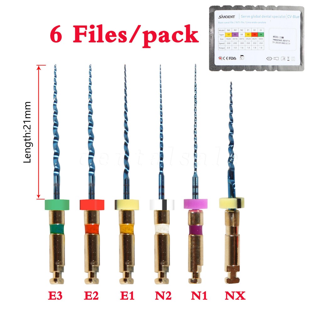 Dental Endo Endodontic Universal Engine Rotary Root Canal NiTi File 21MM CE FDA