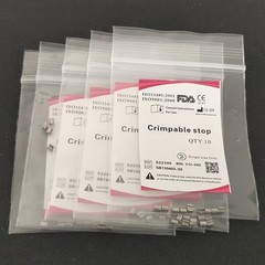 Crimpable Hooks Stop Orthodontic Dental Rectangular Hole Wire Bracket End Stops