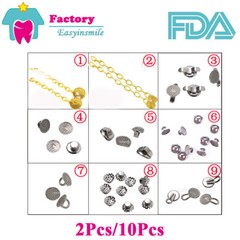 Ortho Lingual Button Dental Bondable Traction Chain Round Rectangular Mesh Base