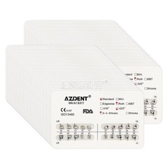 100X AZDENT Dental Orthodontic Bracket Braces Standard Roth Slot.022 Hooks 3-4-5