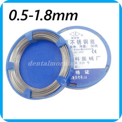 1 Roll Dental Wires Dental Metal Line Stainless Steel Wire Round 0.5-1.8mm