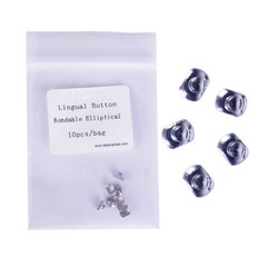 Dental High Quality Stainless Steel Lingual Button Bondable Elliptical Mesh Base