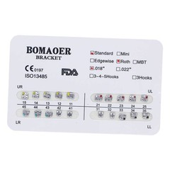 1-100 Packs Dental Orthodontic Bracket Braces Standard Roth 018 No Hook