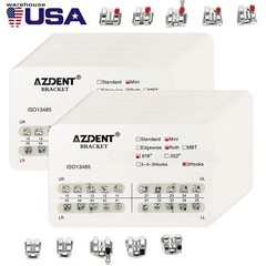 Dental Orthodontic Metal Brackets Braces Standard MBT Roth 018/022 Hooks 3/345
