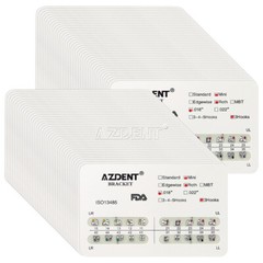 AZDENT Dental Orthodontic Brackets Braces Metal Mini Roth 018″Slot 3 Hooks Metal