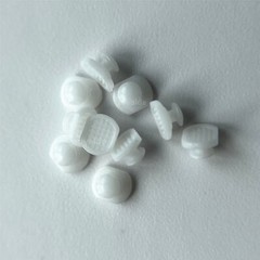 100Pcs Dental Lingual Buttons Ceramic Rectangular Adhesive Button Retainer Clear