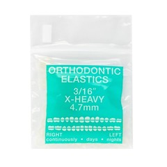 100Pcs/Pack Dental Orthodontic Latex Elastic Bands Extra Heavy 1/8″ 3/16″ 1/4″