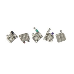 Dental Orthodontic Metal Bracket Braces Roth MBT 018 022 345 Hooks MIM Mini Twin