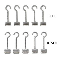 10 Pc/Pk Dental Ortho Sliding Crimpable Hooks Long Left/Right Split Curved Hook