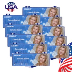Dental Orthodontic Ceramic Brackets 5*5 Braces Roth.022 Hooks 3-4-5 AZDENT