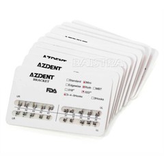 200Packs AZDENT Dental Orthodontic Bracket Braces Mini Roth Slot.022 Hooks 3-4-5
