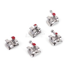 100X AZDENT Dental Orthodontic Brackets Braces Metal Mini Roth 022 Hooks 3 4 5
