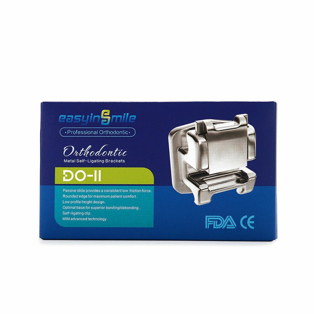 Dental Orthodontic Bracket Self-ligating Mini Metal Brace ROTH/MBT 022 3/345Hook