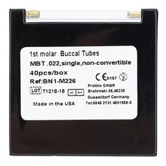 Dental Orthodontic Buccal Tubes 1st 2nd Molar Roth MBT 022 Laser Marked 40pcs