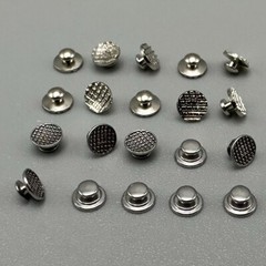 10x Dental Orthodontic Metal Lingual Buttons Bondable Round Mesh Base for Braces