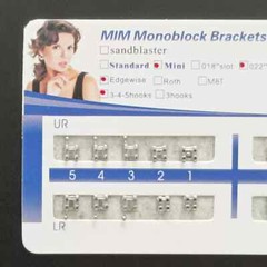 100Sets Dental Orthodontics MIM Monoblock Brackets Mini Edgewise 022 345 hooks