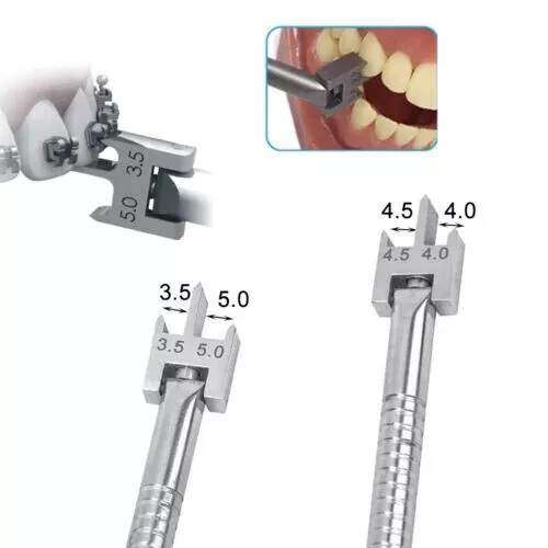 Dental Orthodontic Bracket Locator Placement Gauge Positioner Adjustable 3 Size