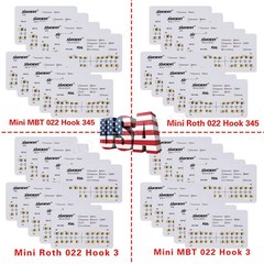 10 Packs Dental Orthodontic Brackets Braces Mini Roth MBT Slot.022 3-4-5 Hooks B