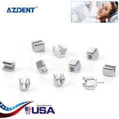 10pcs Dental Orthodontic Crimpable Hooks Split Stops Type Cross Stainless Steel
