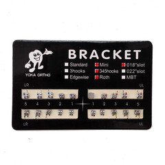 YOKA Dental Ortho Brackets Metal Mini/Standard MBT/Roth 018/022″ 3/345 Hooks