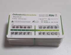 10 Packs Dental Orthodontic Metal Brackets Mini Roth .022 345 hooks Mesh Base CE