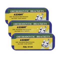 10X AZDENT Dental Orthodontic Monoblock Brackets Braces Mini Roth.022 Hooks 345