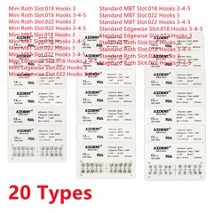 10Packs Dental Ortho Brackets Braces Mini Standard MBT Roth 022/018 Hooks 3/345