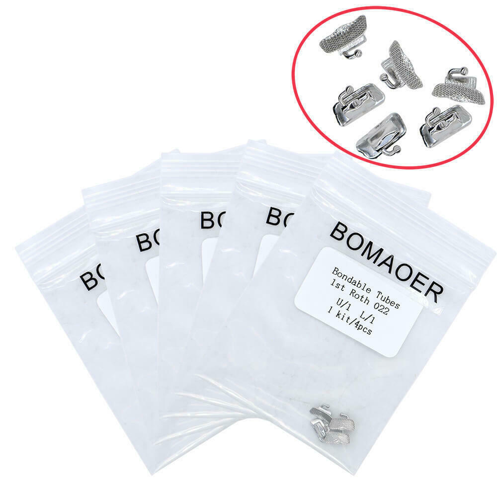 Dental Orthodontic Buccal Tube Bondable Tubes 1st U1/L1 1kit/4pcs 6 sizes option
