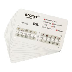AZDENT Dental Orthodontic Brackets Braces Standard Roth Slot.022 Hooks 3 Metal