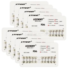 AZDENT Dental Orthodontic Brackets Braces Metal Mini Roth.022 Hooks 3 4 5 FDA