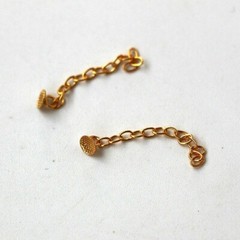 Dental Orthodontic Button Chains Lingual Chain Gold Plated 2pcs/pack Round