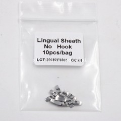 10 Packs Dental Orthodontic Lingual Sheath With Hook On Left / Right/ NO Hook