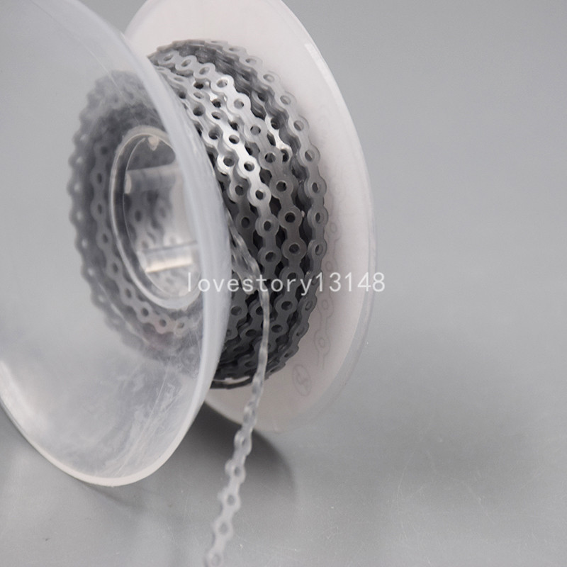 1 Roll Dental Orthodontic Elastic Rubber Bands Power Grey Long 15 Sheet Of Chain