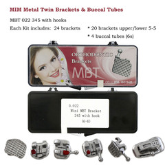 Dental Orthodontic Brackets Mini Braces Metal Buccal Tubes MBT Roth 022 3 345w/h