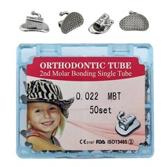 200 Orthodontic Buccal Tube 1st 2nd Molar Tubos Ortodoncia Roth MBT 022 Bondable