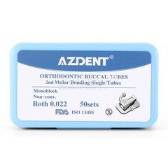 50 juegos de tubo bucal de ortodoncia dental 2do tubo molar Roth.022 Bondable