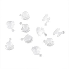 10 Pcs/Pack Dental Orthodontic Composite Ceramic Clear Lingual Button Bondable