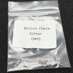 2pcs Dental Orthodontics Button Chain Traction Hook Silver Round Base Buttons