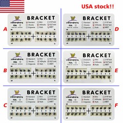 10-100 x Dental Ortho Brackets Mini/Standard MBT/Roth 022 Hooks 3 4 5 USA