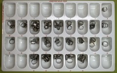 “A”Company Lot of 141 Orthodontic Bands -LR6 Buccal Tube, LR7 Size 9-34 Roth 022