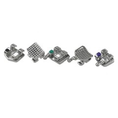 10 Sets Dental Orthodontic Metal Brackets Braces Mini Roth 022 345 Hooks MIM 5-5
