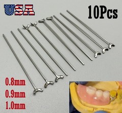 10*Dental Ball Retainer J Clasp Oblique Clasps Bars Y-Type Scheu 0.8/0.9/1.0mm