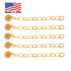 Gold BUTTON Swivel & Chain Dental Impacted Cuspid Eruption Appliance Quantity 5